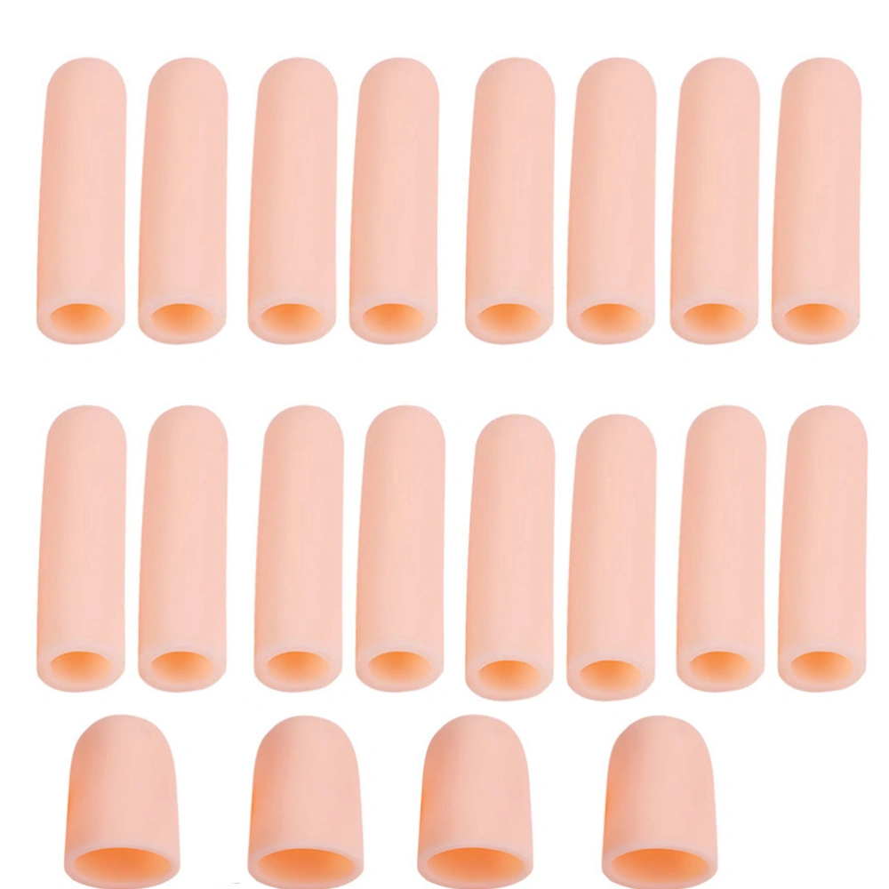 20Pcs Finger Support Protector Gloves Finger Cots Covers Silicone Fingertips for Hands Cracking