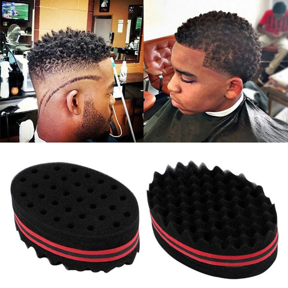 2Pcs Hair Sponge for Curls Men Women Kids Barber Hair Brush Sponge Dreads Locking Twist Afro Curl Coil Wave Hair Care Tool