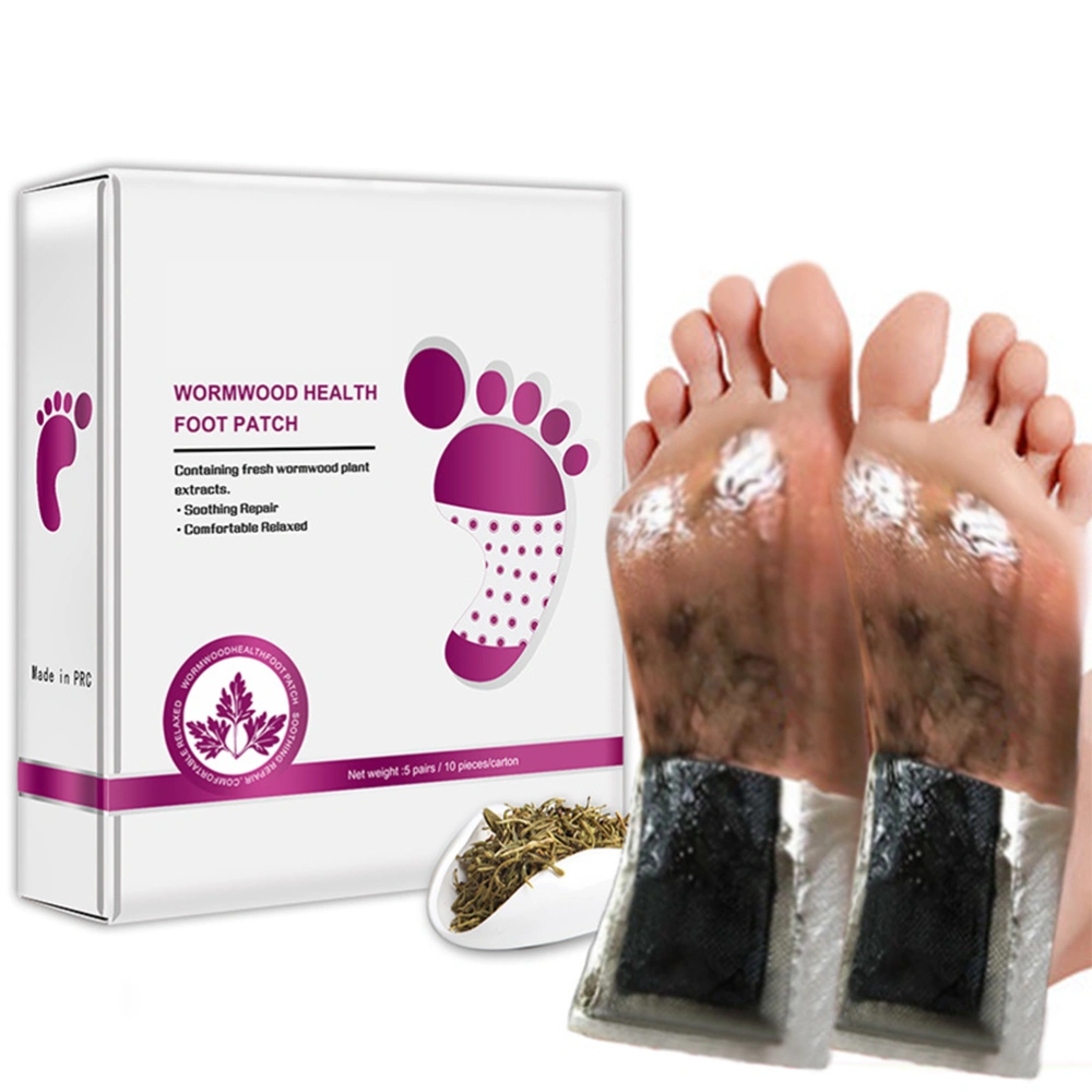 1 Box Wormwood Body Detox Foot Stickers Foot Pads Effective Improve Sleep Quality Organic Detox Foot Stickers