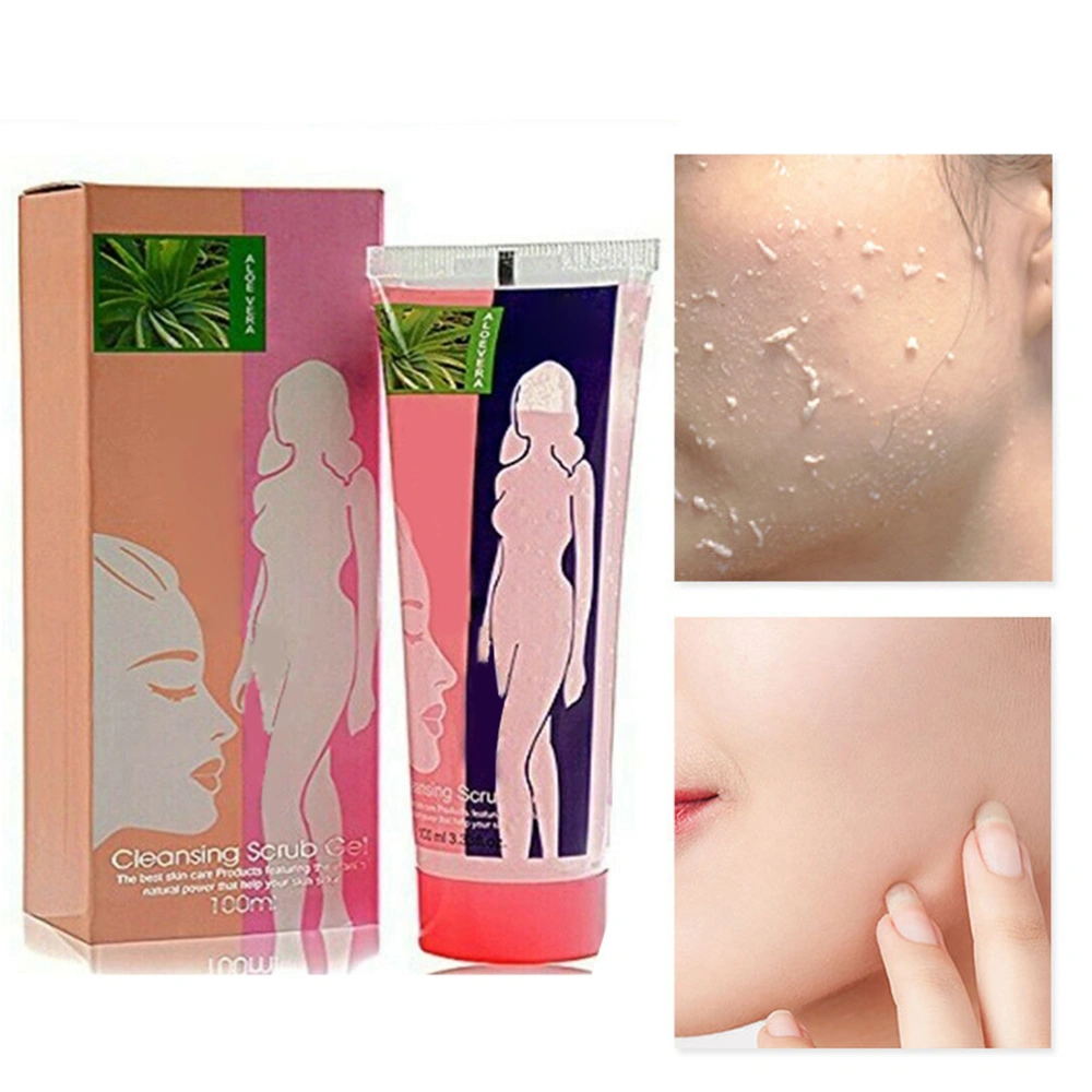 100ml Face and Body Cleansing Scrub Gel Deep Cleaning Exfoliating Body Scrub