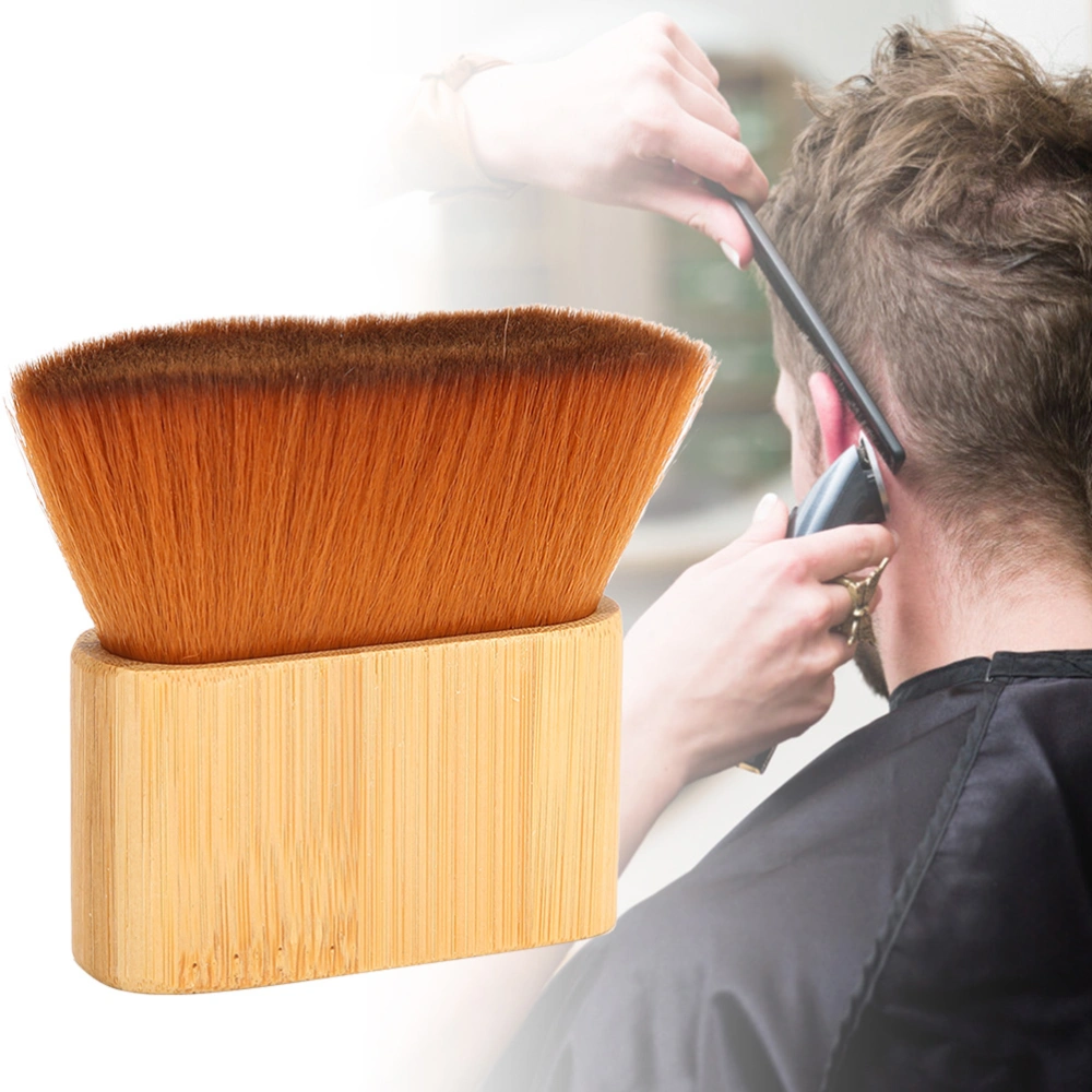 Barber Neck Duster Brush for Hair Cutting Soft Neck Cleaning Brush Professional Salon Barber Tool with Wood Handle