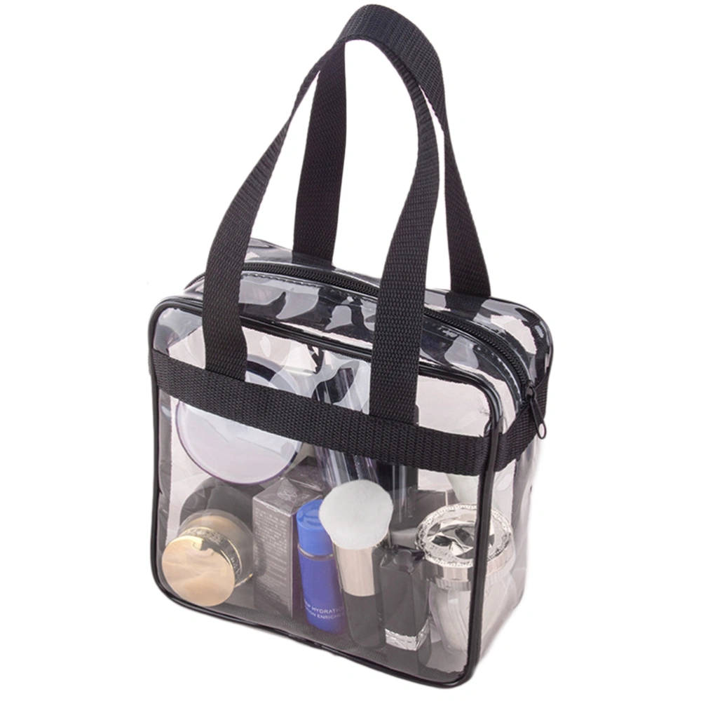 Women Large Capacity PVC Transparent Cosmetic Bags Travel Female Tote Clear Organizer Makeup Bag Handbag