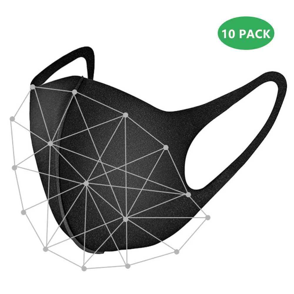 1pcs Air Cotton Face Mask Reusable Comfy Breathable Safety Dust Proof Anti Haze Masks Black 3D Mask