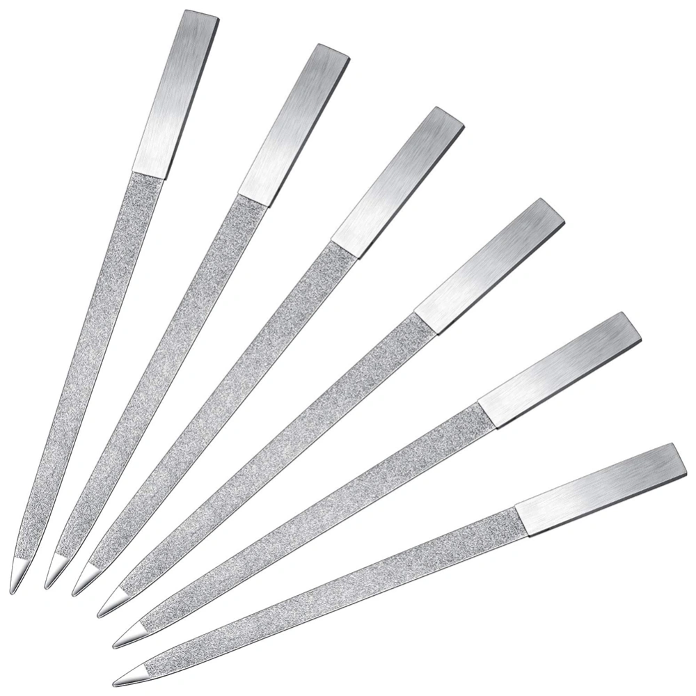 Nail File Stainless Steel Double Side Nail File Metal File Buffer Fingernails Toenails Manicure Files for Salon and Home