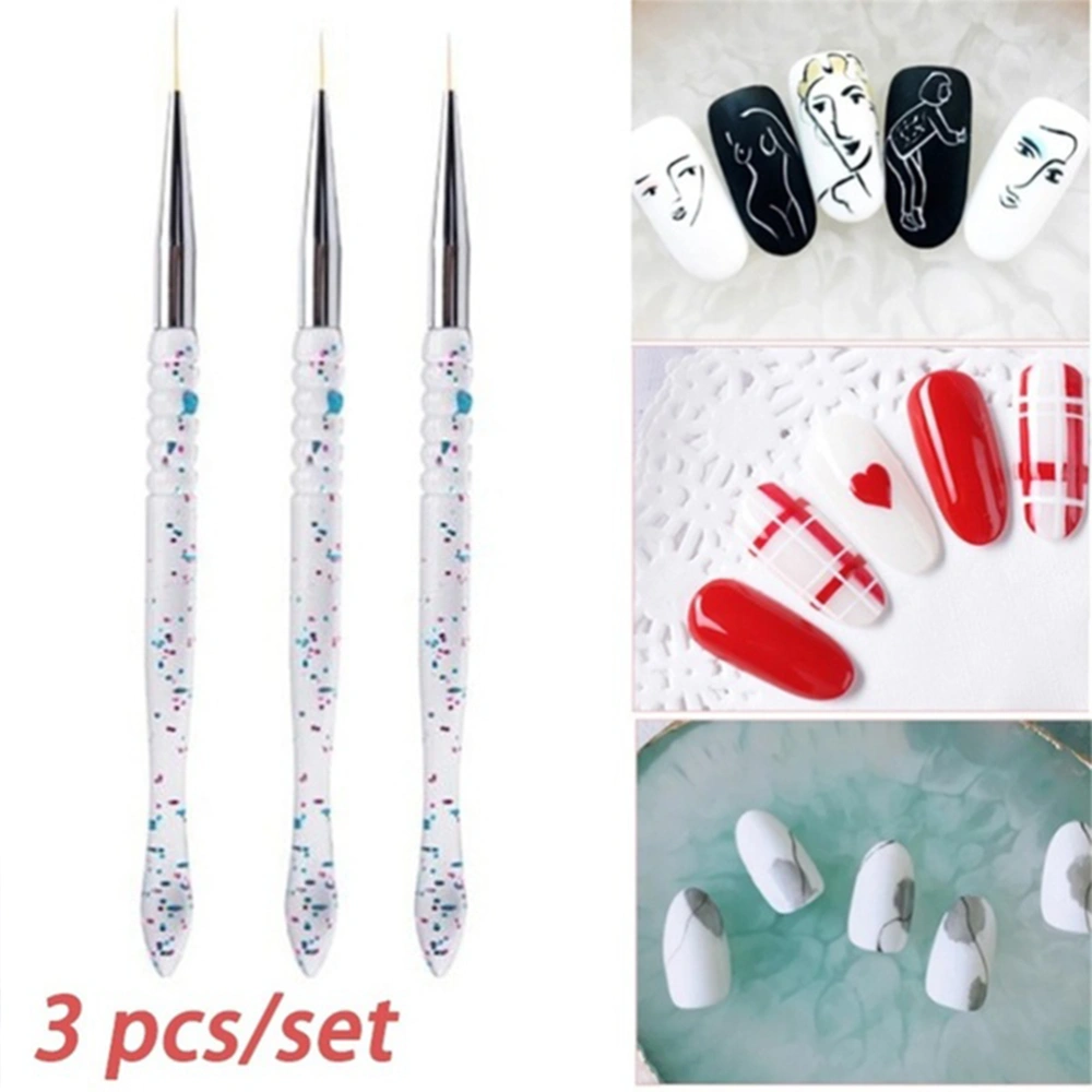 3Pcs/Set Nail Painting Pen Dotting Drawing Nail Pen Nail Art Painting Tool