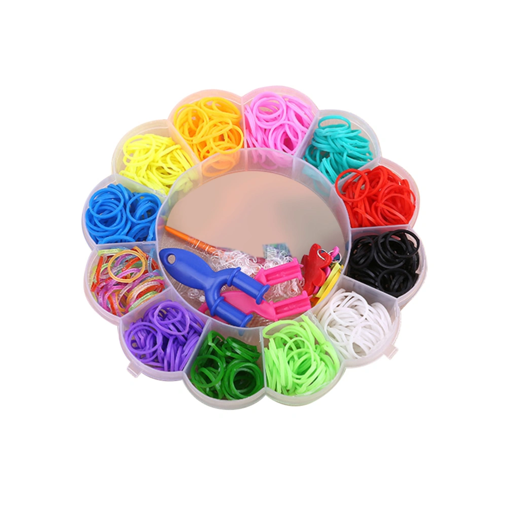 Rainbow Rubber Bands Kit DIY Bracelet Making Kit DIY Crafting Tools for Kids Children and Adult