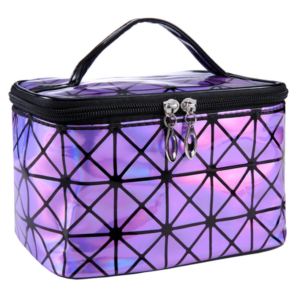 3D Holographic Cosmetic Case Waterproof PU Leather Handy Toiletry Bag Makeup Storage Pouch Box Organizer Handbag for Travelling Trip