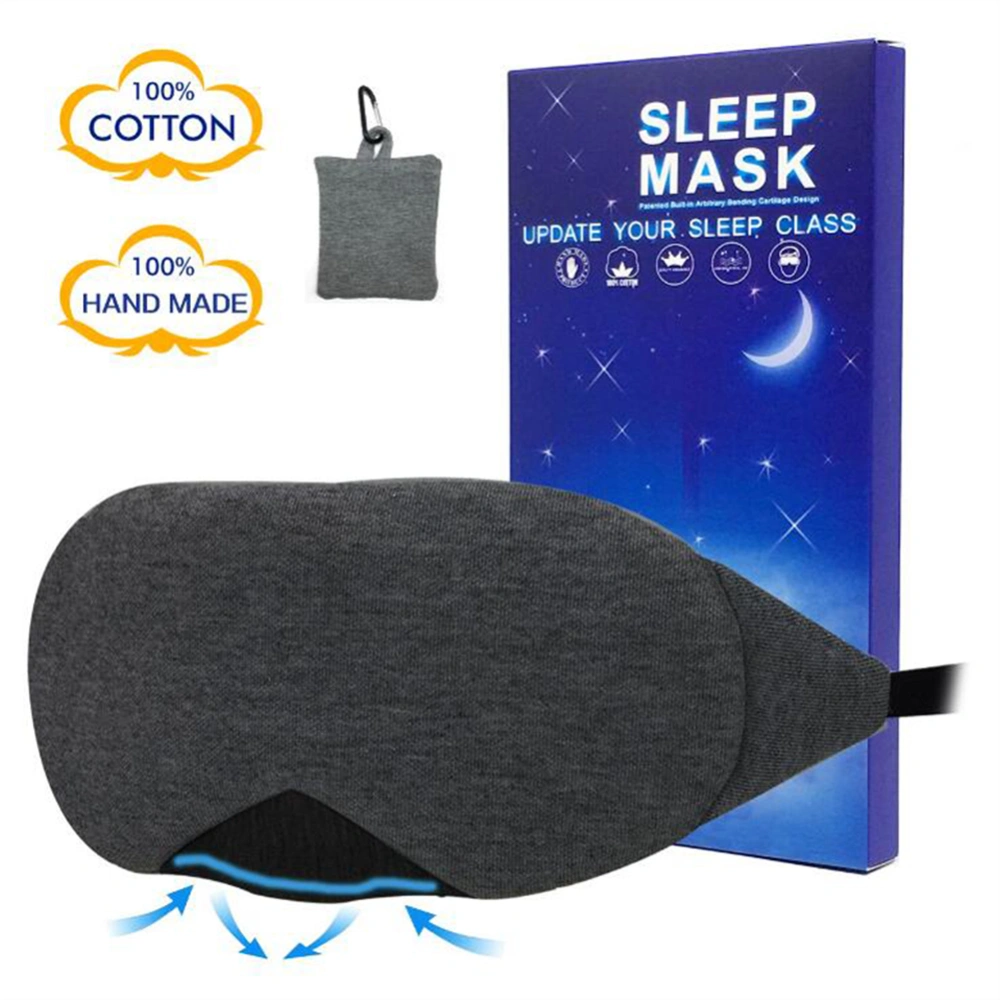 Cotton Sleeping Eye Mask Light Shielding Sleeping Eye Mask with Adjustable Strap for Night Sleeping Nap Travel