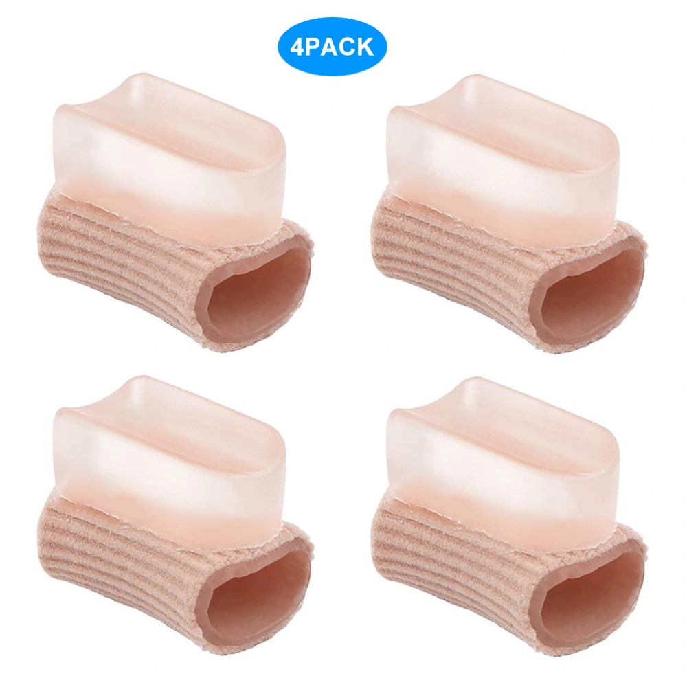 4Pcs Gel Toe Separators Bunion Corrector for Overlapping Toe Fabric Toe Spacers with Soft Gel Lining for Hallux Valgus