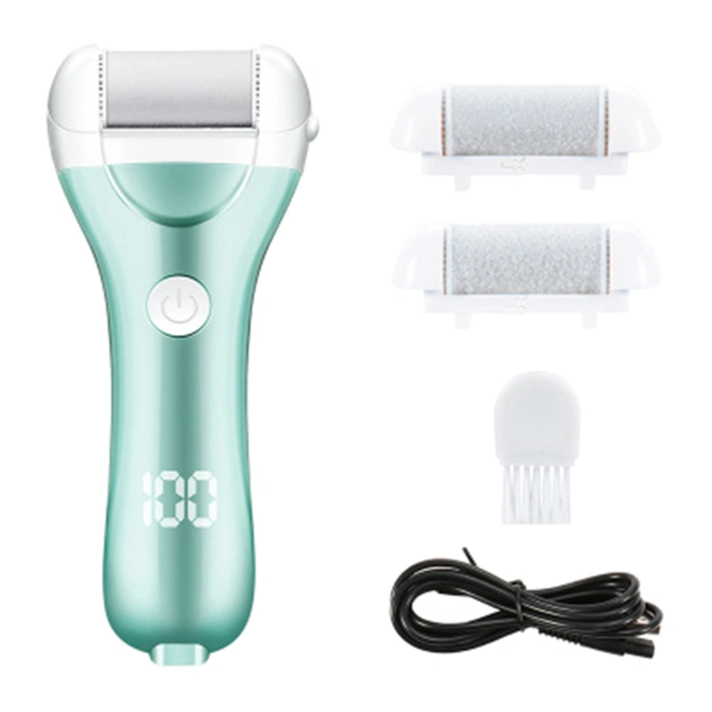 Electric Callus Remover USB Rechargeable Electronic Feet File Pedicure Foot File with 3 Roller Heads 2 Speeds