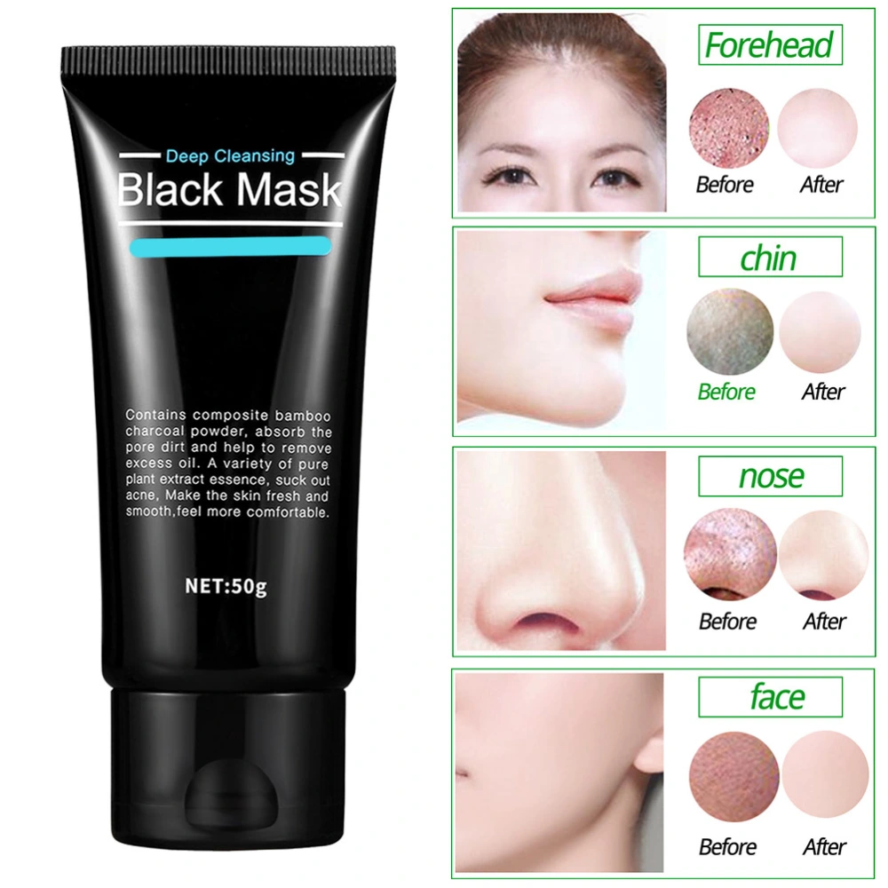 Blackhead Remover Mask Peal off Blackhead Mask Bamboo Charcoal Deep Cleansing Facial Mask