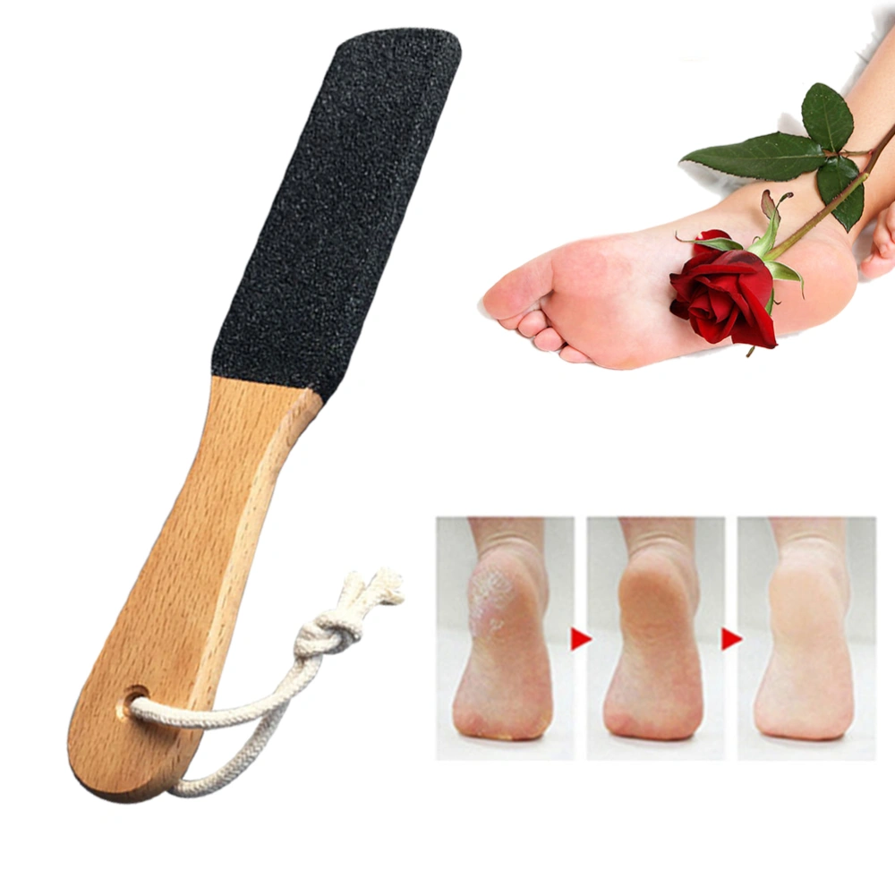 Wooden Double Sided Foot Rasp File Callus Dead Skin Remover Pedicure Scrubber Tool