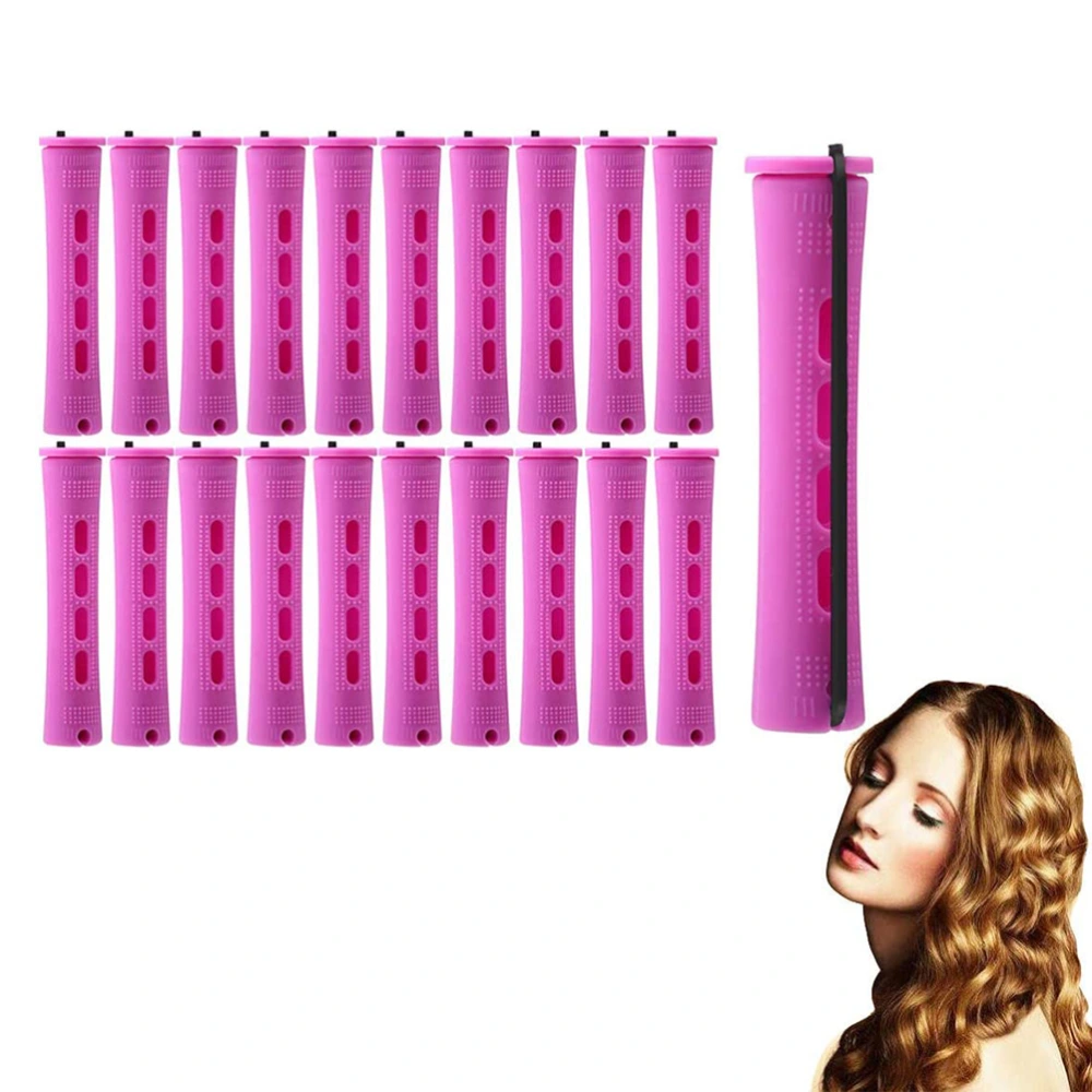 20Pcs Hair Perm Rods Set 5 Sizes Hair Rollers Plastic Cold Wave Rods Perming Rods Curlers Hairdressing Styling Tool