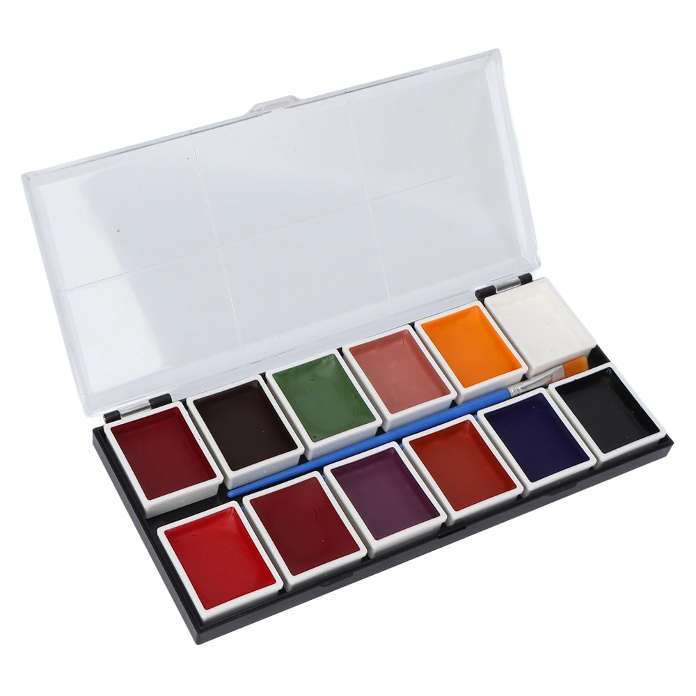 12 Colors Face Body Painting Palette Waterproof Beautiful Colors Cosplay Makeup Pigment Paint Kit 60g