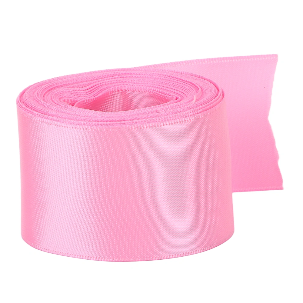 Double Face Satin Ribbon Roll 5m/16.4ft Length 38mm/1.5in Width DIY Polyester Gift Wrap Ribbon for Crafts Hair OrnamentsRose Red