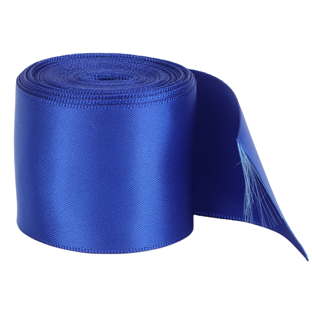 Double Face Satin Ribbon Roll 5m/16.4ft Length 38mm/1.5in Width DIY Polyester Gift Wrap Ribbon for Crafts Hair OrnamentsBlue