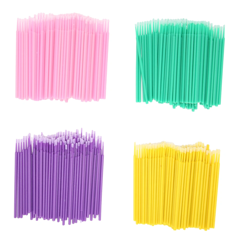 400pcs Bendable Micro Applicator Brushes Micro Wands Supplies for Makeup Eyeliner Application