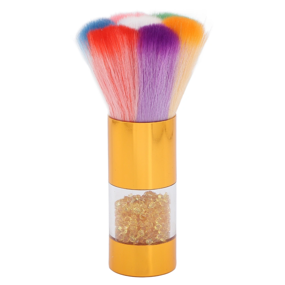 Makeup Brush Fashionable Rhinestones Inlaid Loose Powder Foundation Brush Nail Art Dust RemoverGold