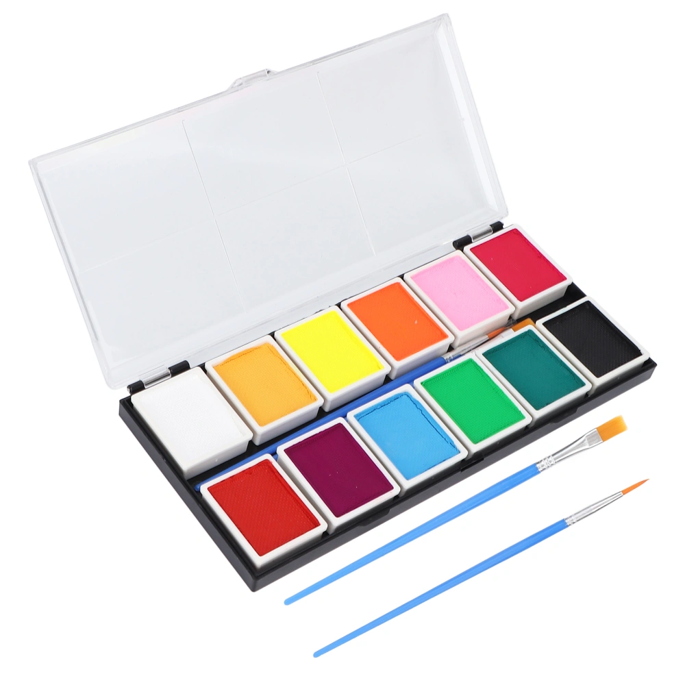 Face Paint Kit Cosmetic Grade 12 Colors Quick Drying Easy Cleaning DIY Painting 120g/4.2oz Paste Material Skin Painting