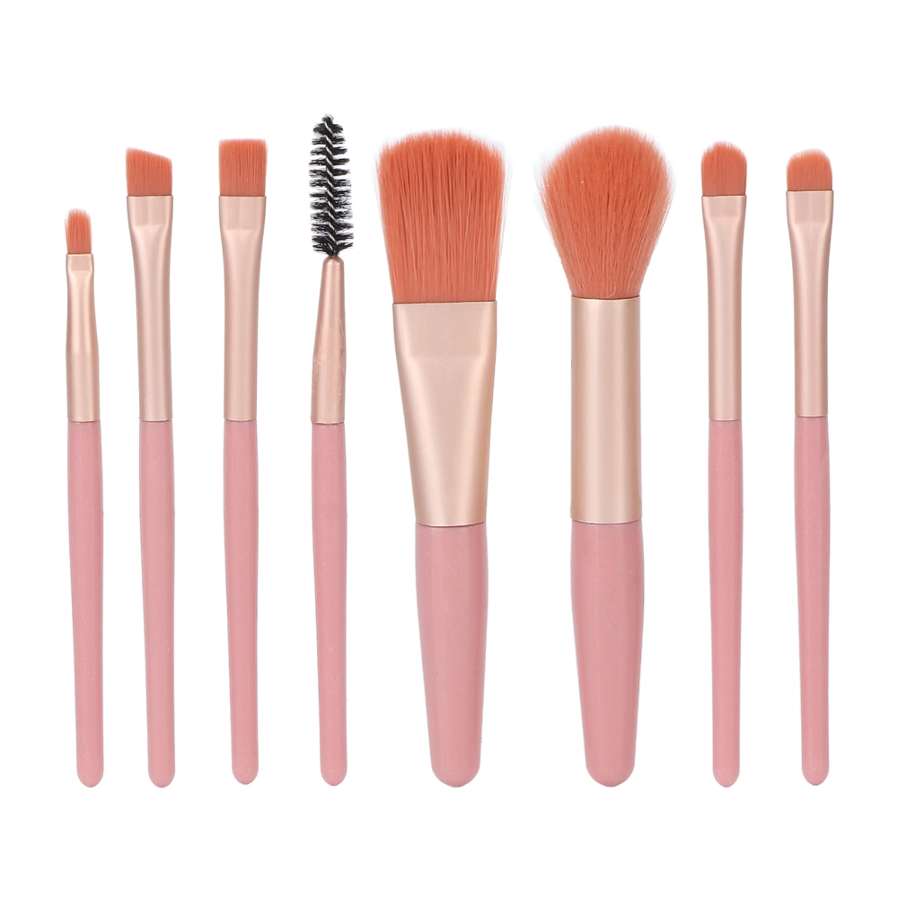 8pcs Makeup Brushes Set Portable Professional Cosmetic Blending Face Powder Brushes for Women GirlsPink