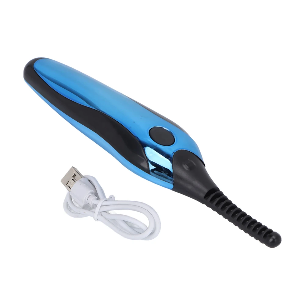 Long Lasting Electric Heated Eyelash Curler 3 Gears Temperature Control Handheld Lash CurlerBlue