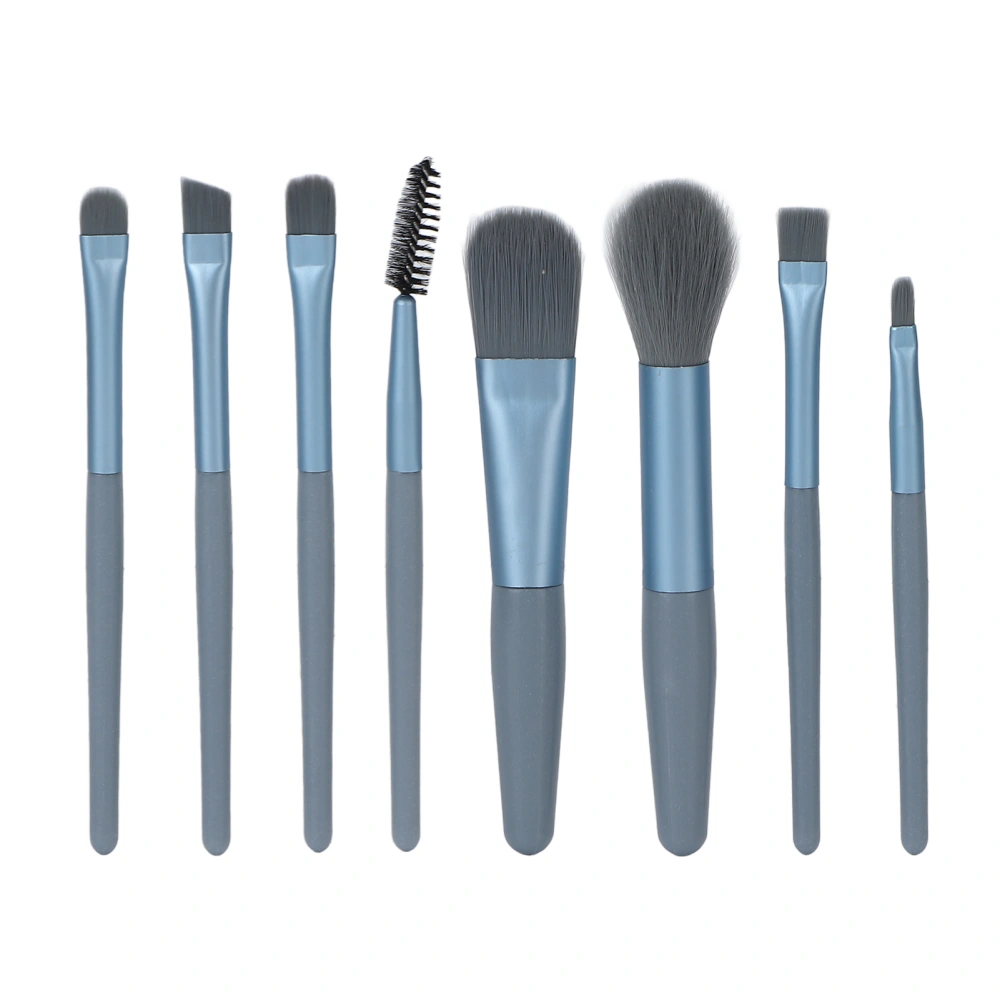 8pcs Makeup Brushes Set Portable Professional Cosmetic Blending Face Powder Brushes for Women GirlsBlue