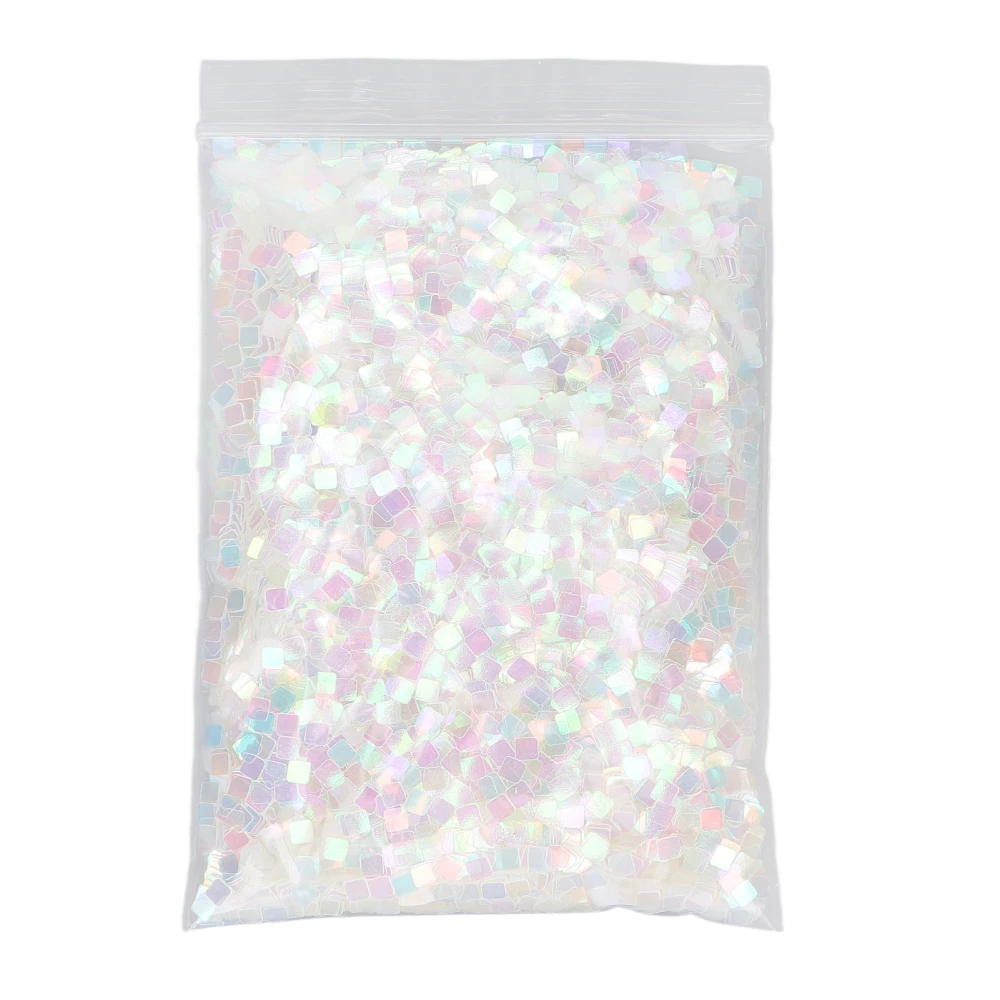 Nail Art Glitter Sequins DIY Glossy Square Nail Paillette Flakes Decorations for Christmas Party 1.8oz