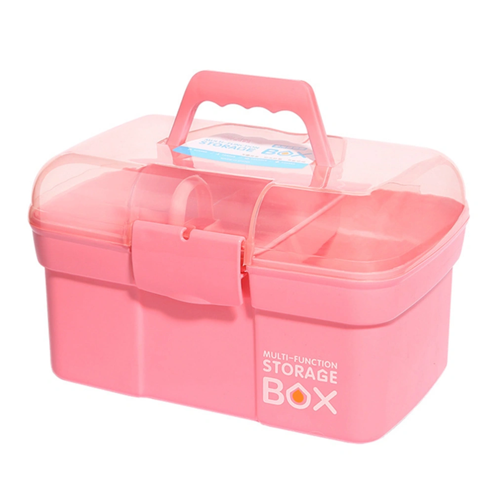 Plastic Storage Box with Removable Tray Nail Polish Carrying Case Multipurpose Organizer Storage Case for Nail Art Craft Cosmetic