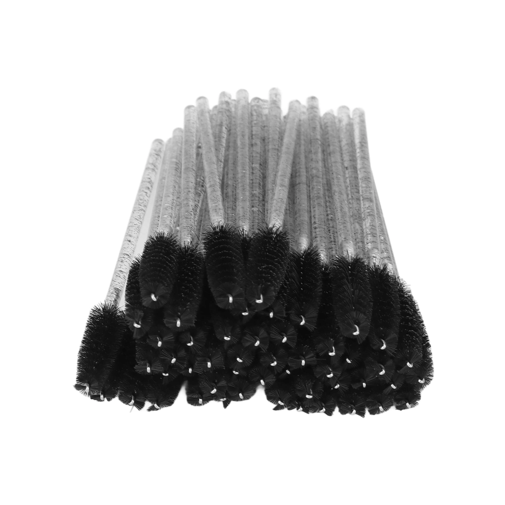 50pcs Disposable Eyelash Brushes Portable Mascara Brush Wands Applicator Makeup ToolBlack