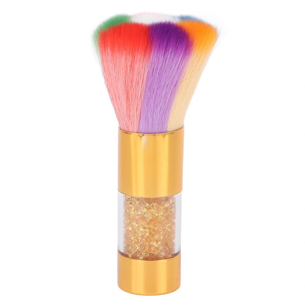 Portable Single Colorful Makeup Brush Fluffy Blusher Brush Nail Art Dust Cleaning BrushGold