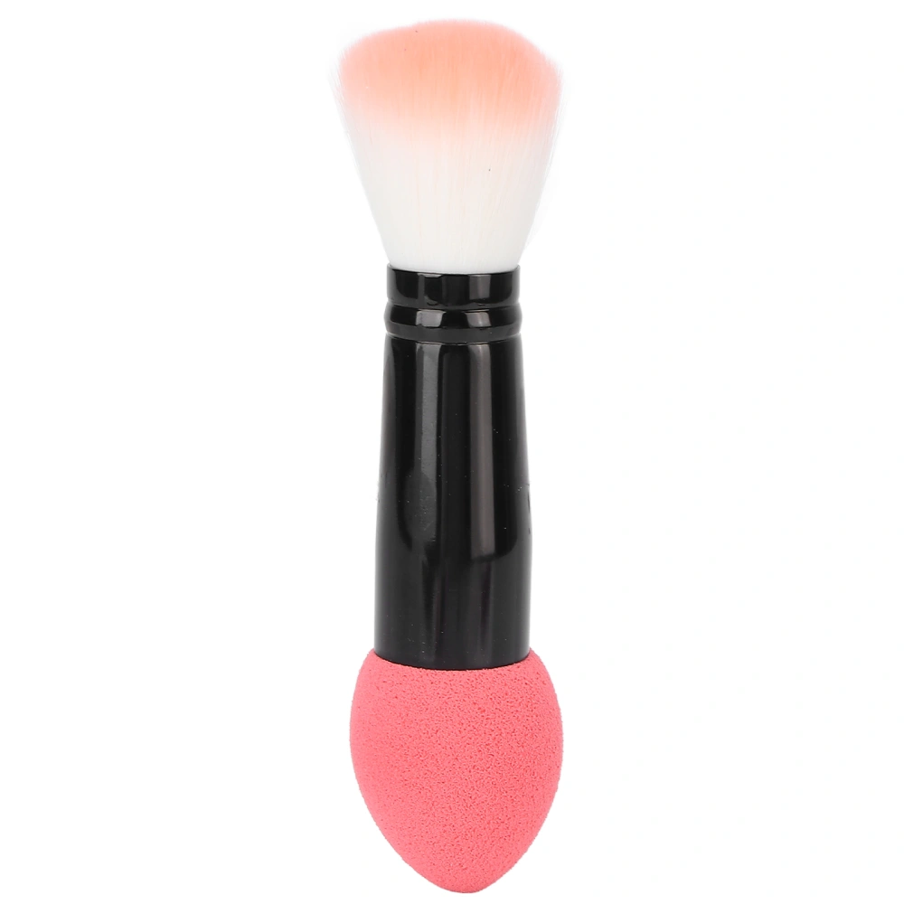 Multifunction Blush Brush Double Head Soft Fluffy Fiber Brush Hair Makeup Beauty BrushRose Red