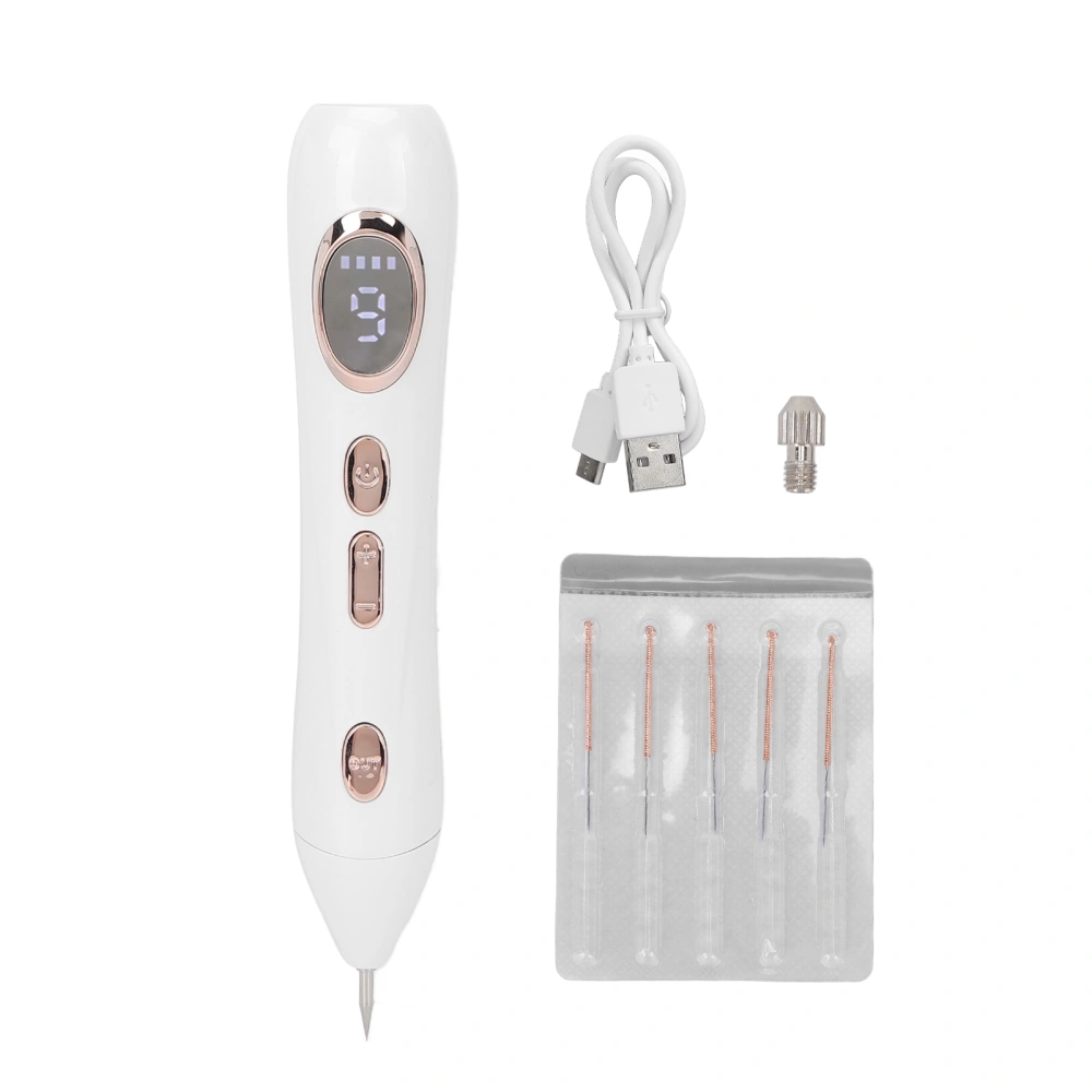 Freckle Removal Machine 9 Gears Replaceable Needles LED Display Skin Spots Mole Remover Pen for Face Beauty