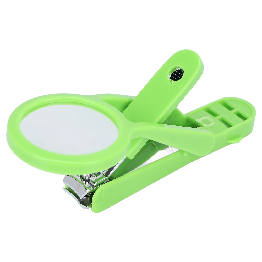 Elderly Nail Clipper Stainless Steel Adjustable Fingernail Toenails Cutter with Magnifying GlassGreen