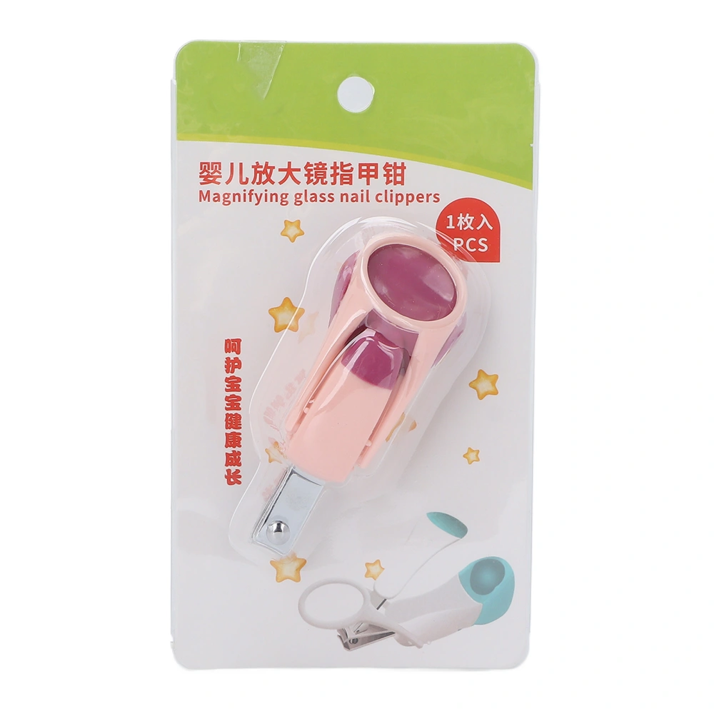 Zoom Nail Clippers Zoom Lightweight Manicure Clipper with Magnifying Glass for Baby The Aged(Pink Rose Red )