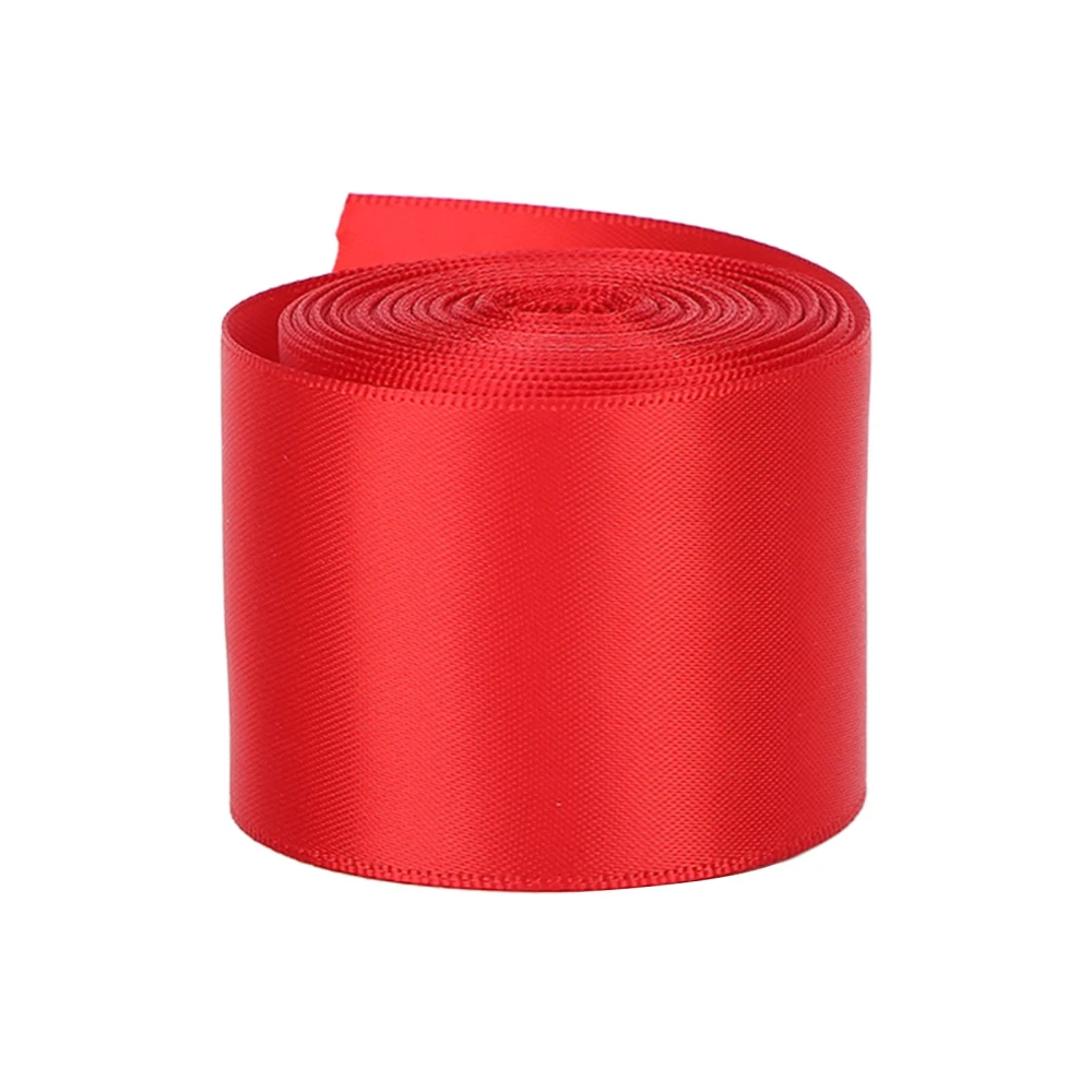 Double Faced Satin Ribbon Party Wedding DIY Polyester Ribbon for Gift Wrapping Hair Braids Crafts 1.5inRed