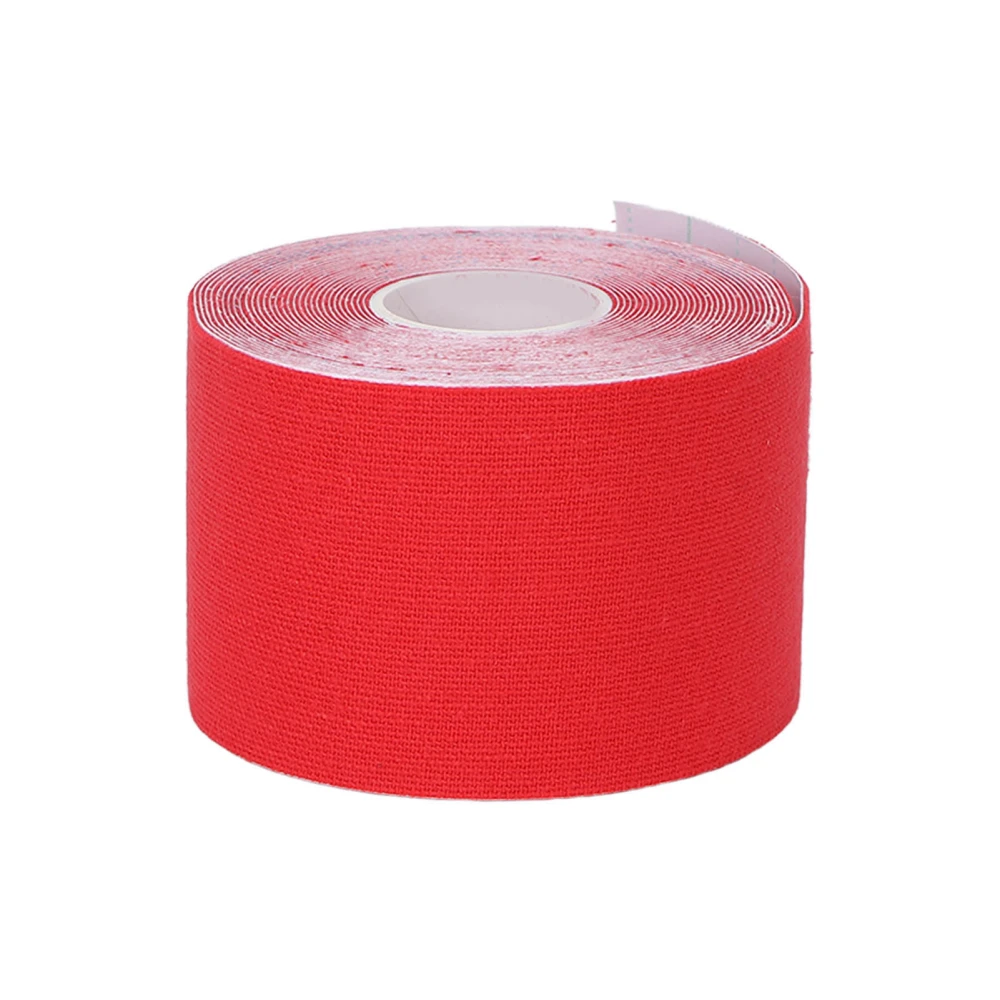 Elastic Kinesiology Tape Supports Muscles Atheletic Compression Tape Wrap Roll for Physical Therapy Sports AthletesRed