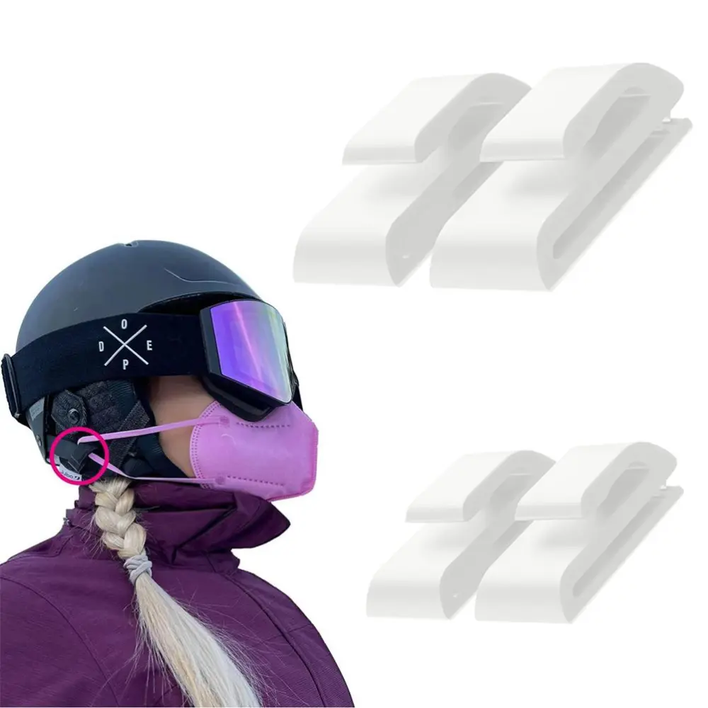 Face Cover Holder Ski Helmet Easy Mounting On Helmet Strap Ski Helmet Face Cover Holder Ski Accessories