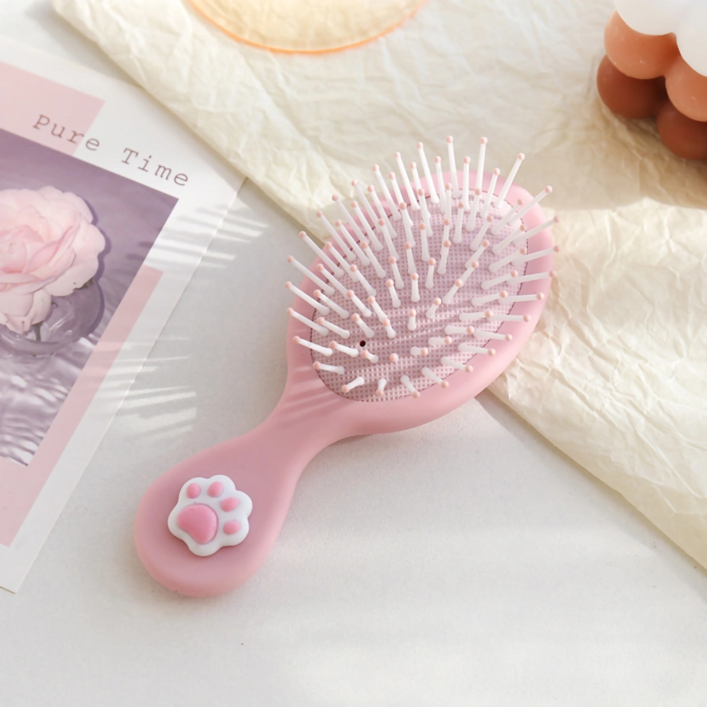 Detangler Brush Professional Small Paddle Detangling Brush Comb for Long Thick Thin Curly HairPink Claw