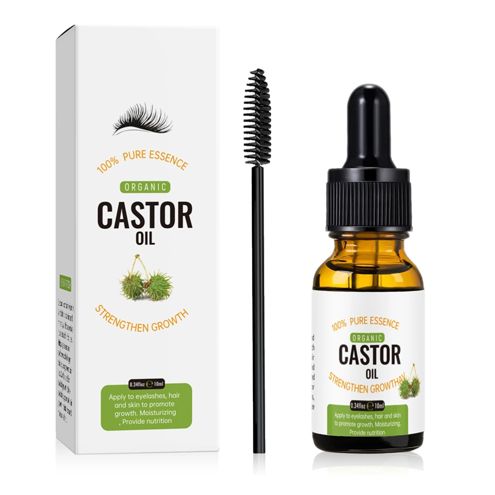 Natural Castor Oil Eyelash Growth Serum Hair Eyebrow Growth Liquid Essential Oil Makeup Eyelash Enhancer