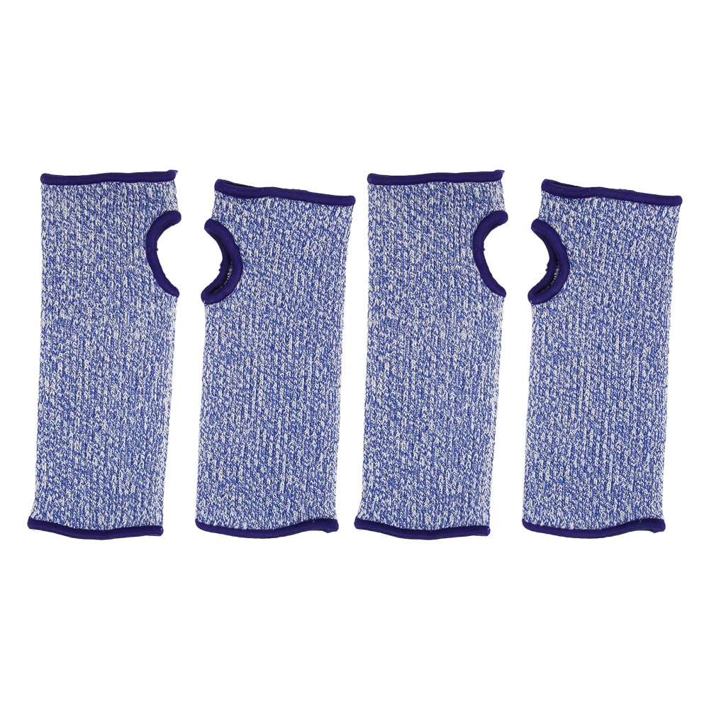 4pcs Arm Guards Close Fitting Preventing Scratches Thickening Thumb Slot Design Blue Arm Protection SleeveS