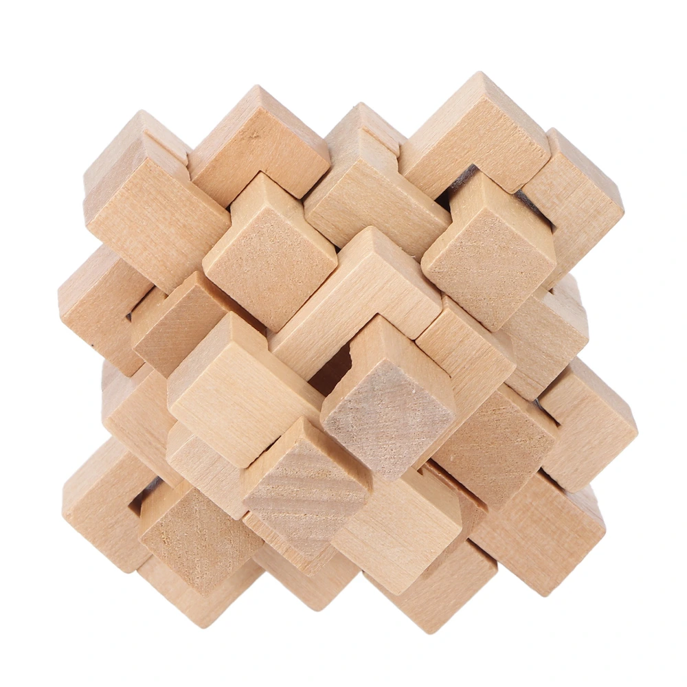 Elderly Unlock Interlock Puzzle Toy Home Travel Portable Wooden Puzzle Lock Toy Gift for Adult