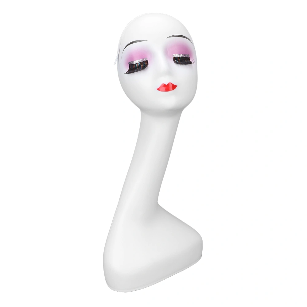 Female Mannequin Head 50cm/19.7in Elegant Wig Display Head with Shoulder Base for Salon Shop Display Wig Display