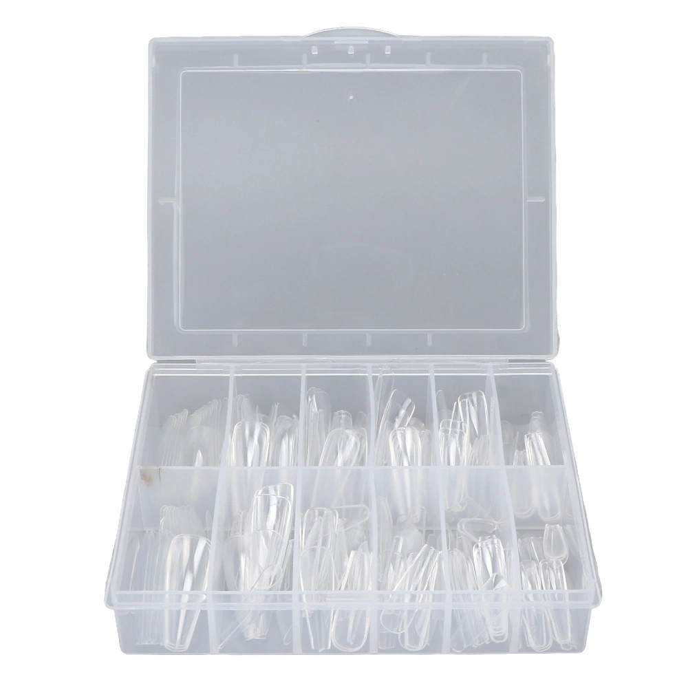 240pcs Artificial Ultra Thin Nail Tips Transparent False Nail Extension Tips Clear Nail Tips