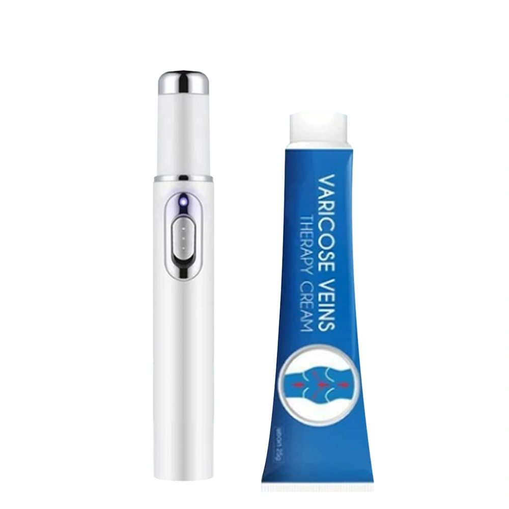 Varicose Veins Blue Light Therapy Set Varicose Vein Cream and Blue Light Therapy Pen