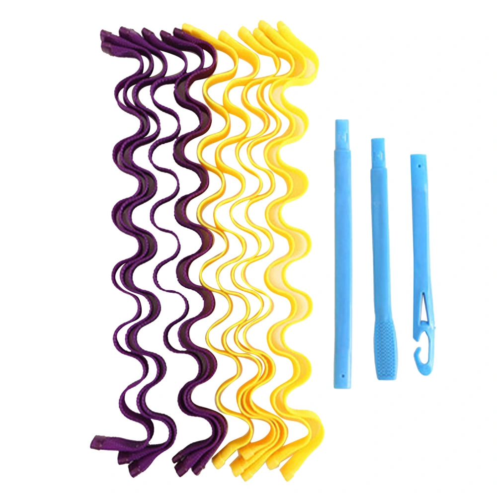 Spiral Curls Styling Kit DIY Plastic Hair Spiral Curl Styling Roller for Women Girls Extra Long Hair55cm/21.7in (12pcs)