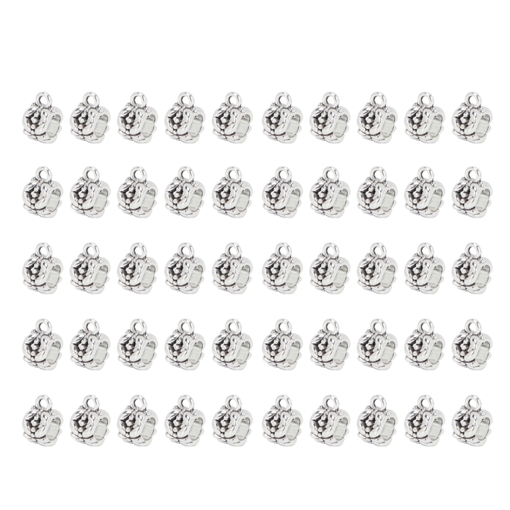 50Pcs Beard Beads Hair Braiding Beads Antique Silver Metal Finish Moderate Size Exquisite Dreadlocks Beads