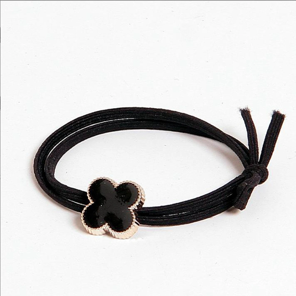 Elegant Hair Tie Women Girls Fashionable Cute Hair Rope Ponytail Holder for Dating Holiday PartyBlack