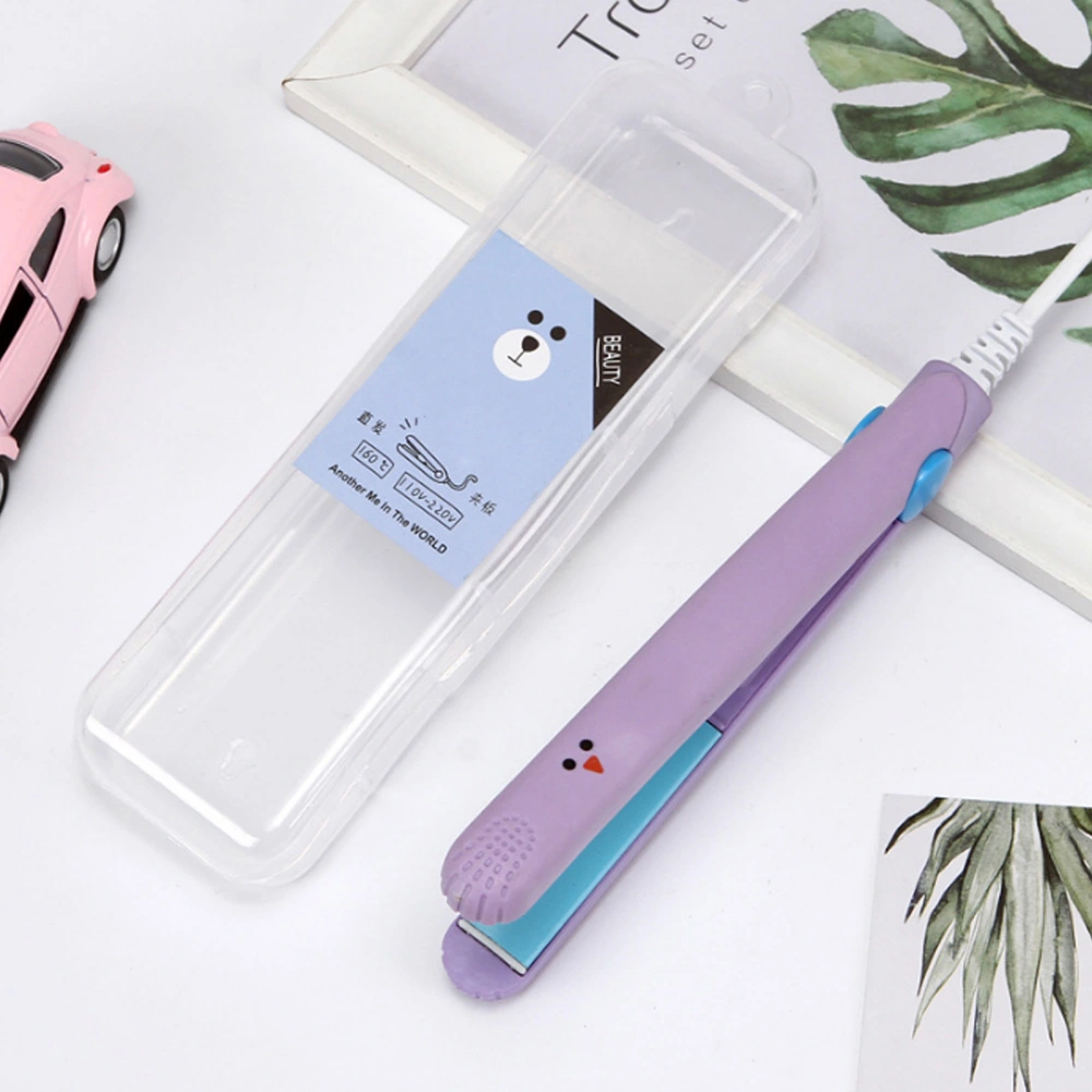 Mini Hair Straightener Professional Ceramic Flat Iron Hair Straightening Iron for Students 220VPurple Blue