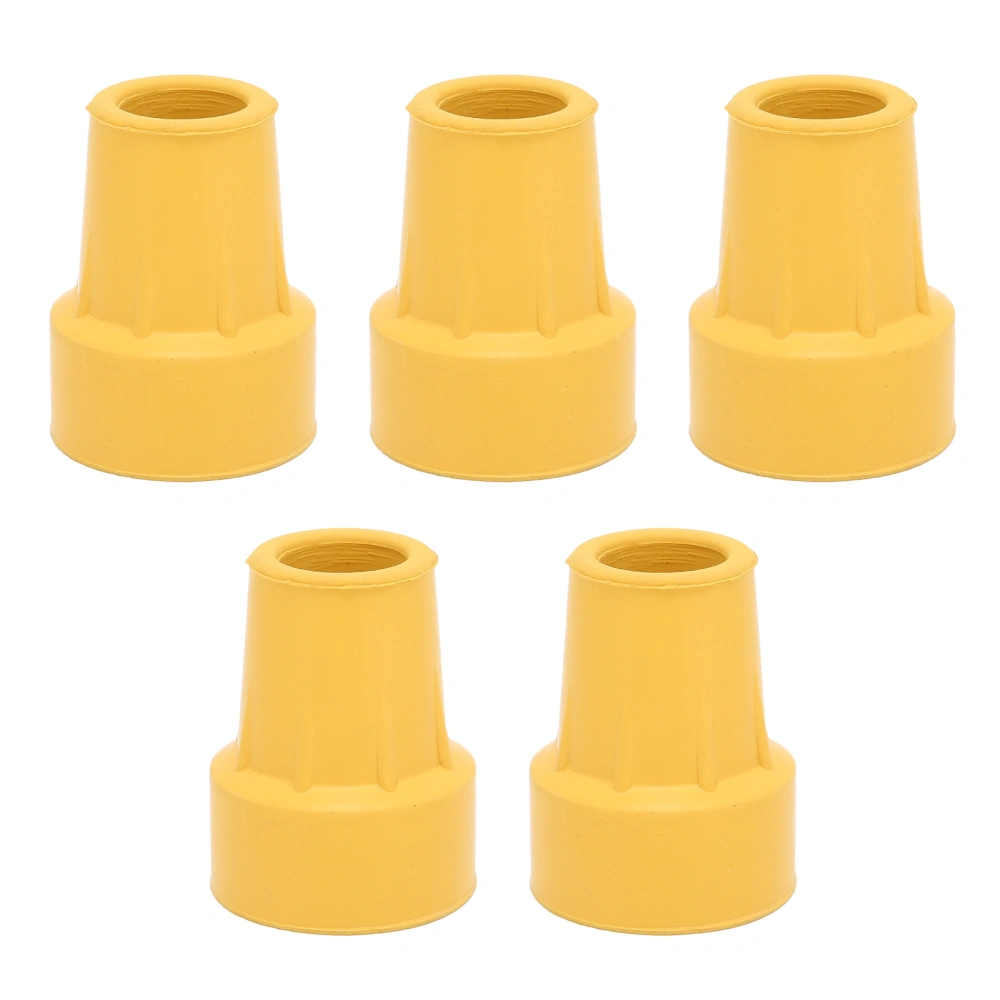 5PCS Single Angle Cane Tips 3/4in Imitation Tire Texture Preservative Nonslip Rubber 19mm Crutch Tips for Hand Crutch