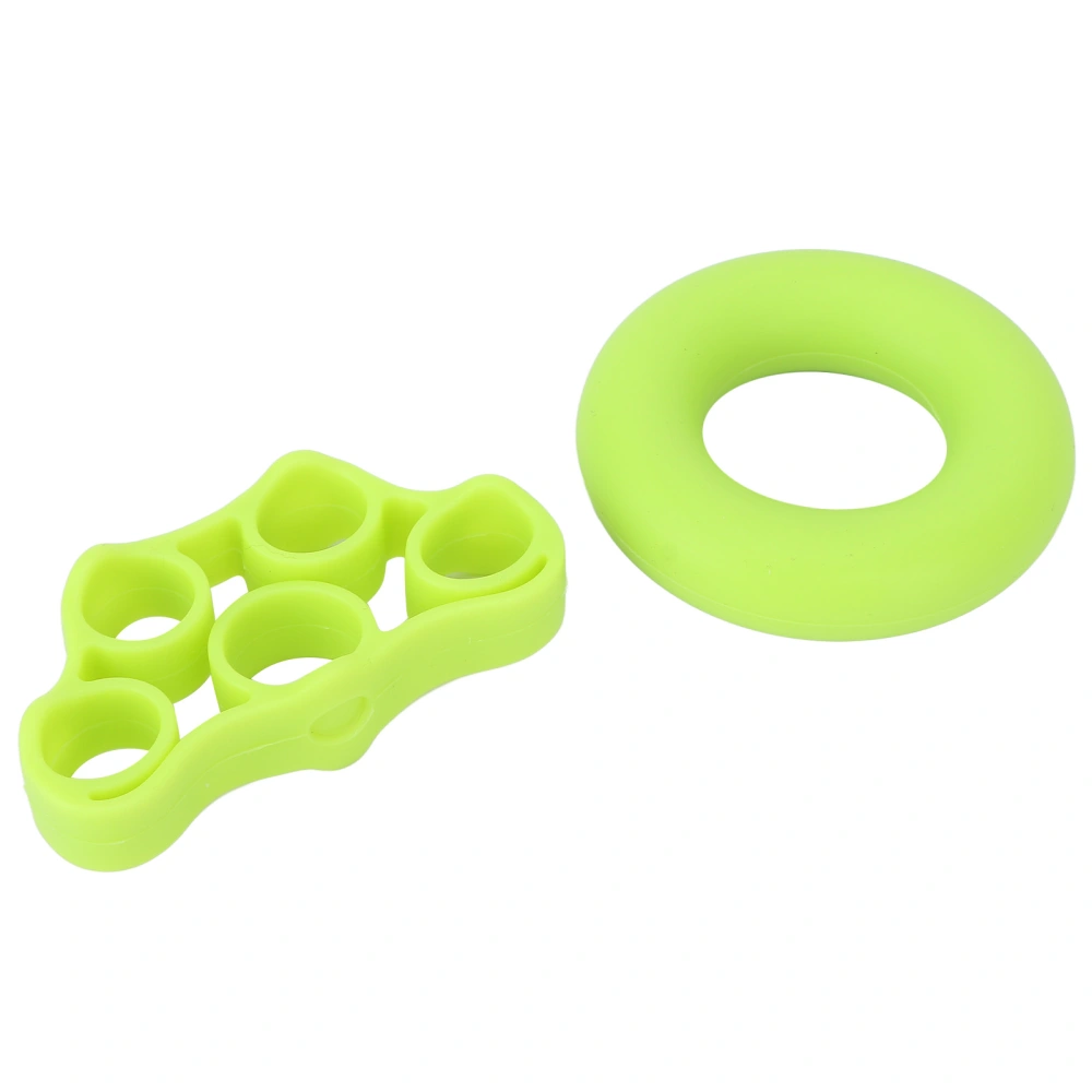 Finger Exerciser Ring Kit O Shaped 30lb Hand Grip Strengthener Ring 6.6lb Finger Stretcher Green